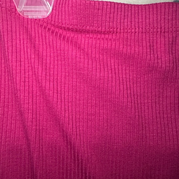 White Birch Ribbed Pink Pencil Skirt - Picture 6 of 8
